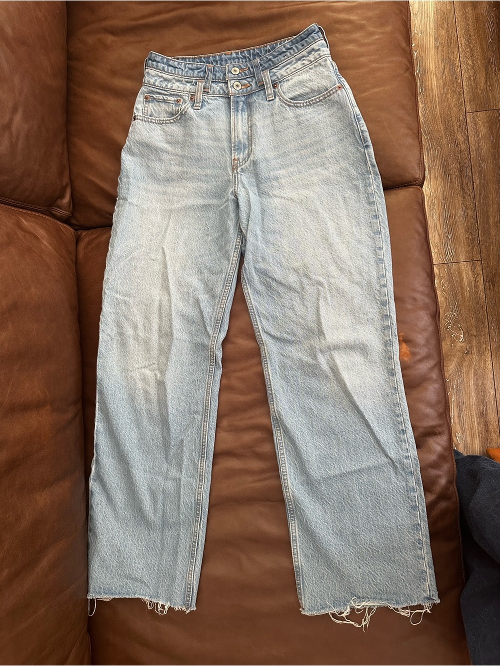 Abercrombie & Fitch Light Blue High-Rise Loose Jeans